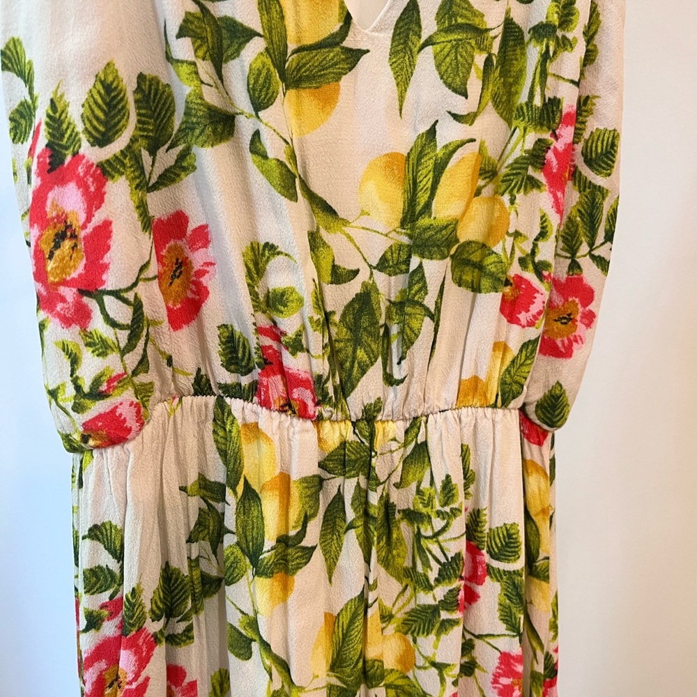 Everly Lemon Floral Spaghetti Strap Maxi Dress Size S Summer Garden Party - Picture 7 of 7